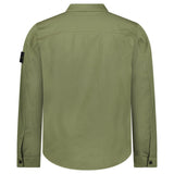 Stone Island Stretch Organic Cotton Satin Overshirt in Military Green - Boinclo - Outlet Sale Under Retail