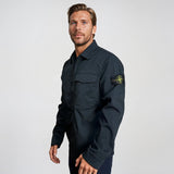Stone Island Stretch Organic Cotton Satin Overshirt in Navy - Boinclo - Outlet Sale Under Retail