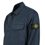 Stone Island Stretch Organic Cotton Satin Overshirt in Navy - Boinclo - Outlet Sale Under Retail