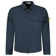 Stone Island Stretch Organic Cotton Satin Overshirt in Navy - Boinclo - Outlet Sale Under Retail