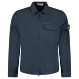 Stone Island Stretch Organic Cotton Satin Overshirt in Navy - Boinclo - Outlet Sale Under Retail