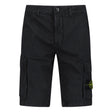 Stone Island Stretch Organic Cotton Twill Cargo Bermuda Shorts in Black - Boinclo - Outlet Sale Under Retail
