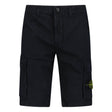 Stone Island Stretch Organic Cotton Twill Cargo Bermuda Shorts in Navy Blue - Boinclo - Outlet Sale Under Retail