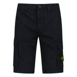 Stone Island Stretch Organic Cotton Twill Cargo Bermuda Shorts in Navy Blue - Boinclo - Outlet Sale Under Retail
