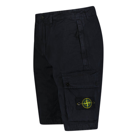 Stone Island Stretch Organic Cotton Twill Cargo Bermuda Shorts in Navy Blue - Boinclo - Outlet Sale Under Retail