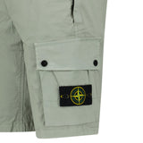 Stone Island Stretch Organic Cotton Twill Cargo Bermuda Shorts in Sage Green - Boinclo - Outlet Sale Under Retail
