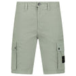 Stone Island Stretch Organic Cotton Twill Cargo Bermuda Shorts in Sage Green - Boinclo - Outlet Sale Under Retail