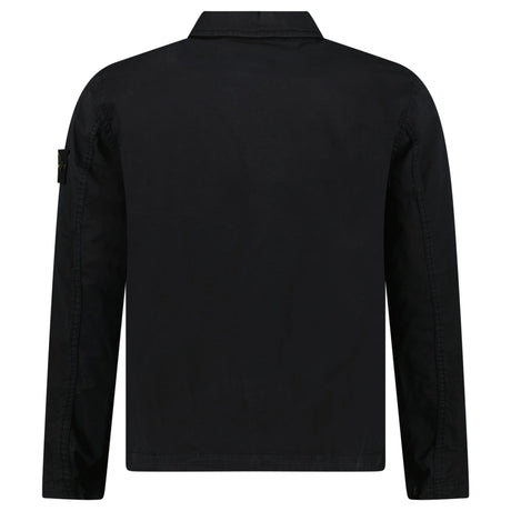 Stone Island Stretch Organic Cotton Twill Overshirt in Black - Boinclo - Outlet Sale Under Retail