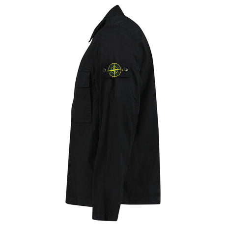 Stone Island Stretch Organic Cotton Twill Overshirt in Black - Boinclo - Outlet Sale Under Retail