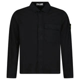 Stone Island Stretch Organic Cotton Twill Overshirt in Black - Boinclo - Outlet Sale Under Retail