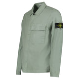 Stone Island Stretch Organic Cotton Twill Overshirt in Sage Green - Boinclo - Outlet Sale Under Retail