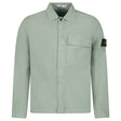 Stone Island Stretch Organic Cotton Twill Overshirt in Sage Green - Boinclo - Outlet Sale Under Retail