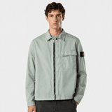 Stone Island Stretch Organic Cotton Twill Overshirt in Sage Green - Boinclo - Outlet Sale Under Retail