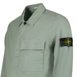 Stone Island Stretch Organic Cotton Twill Overshirt in Sage Green - Boinclo - Outlet Sale Under Retail