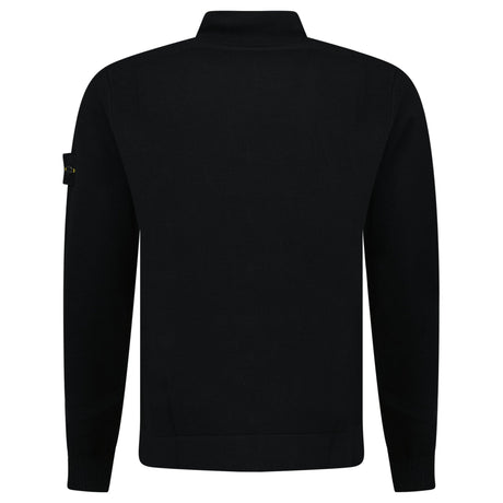 Stone Island Stretch RWS Wool Zip - Up Jumper in Black - Boinclo - Outlet Sale Under Retail