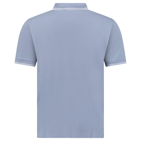 Stone Island Stripe Collar Polo T-Shirt Slim Fit Military Avio Blue - Boinclo - Outlet Sale Under Retail