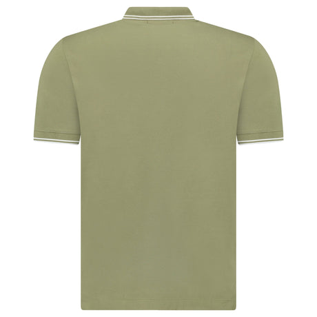 Stone Island Stripe Collar Polo T-Shirt Slim Fit Military Green - Boinclo - Outlet Sale Under Retail