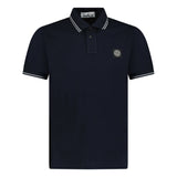 Stone Island Stripe Collar Polo T-Shirt Slim Fit Navy - Boinclo ltd - Outlet Sale Under Retail