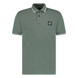 Stone Island Stripe Collar Polo T - Shirt Slim Fit Olive - Boinclo ltd - Outlet Sale Under Retail