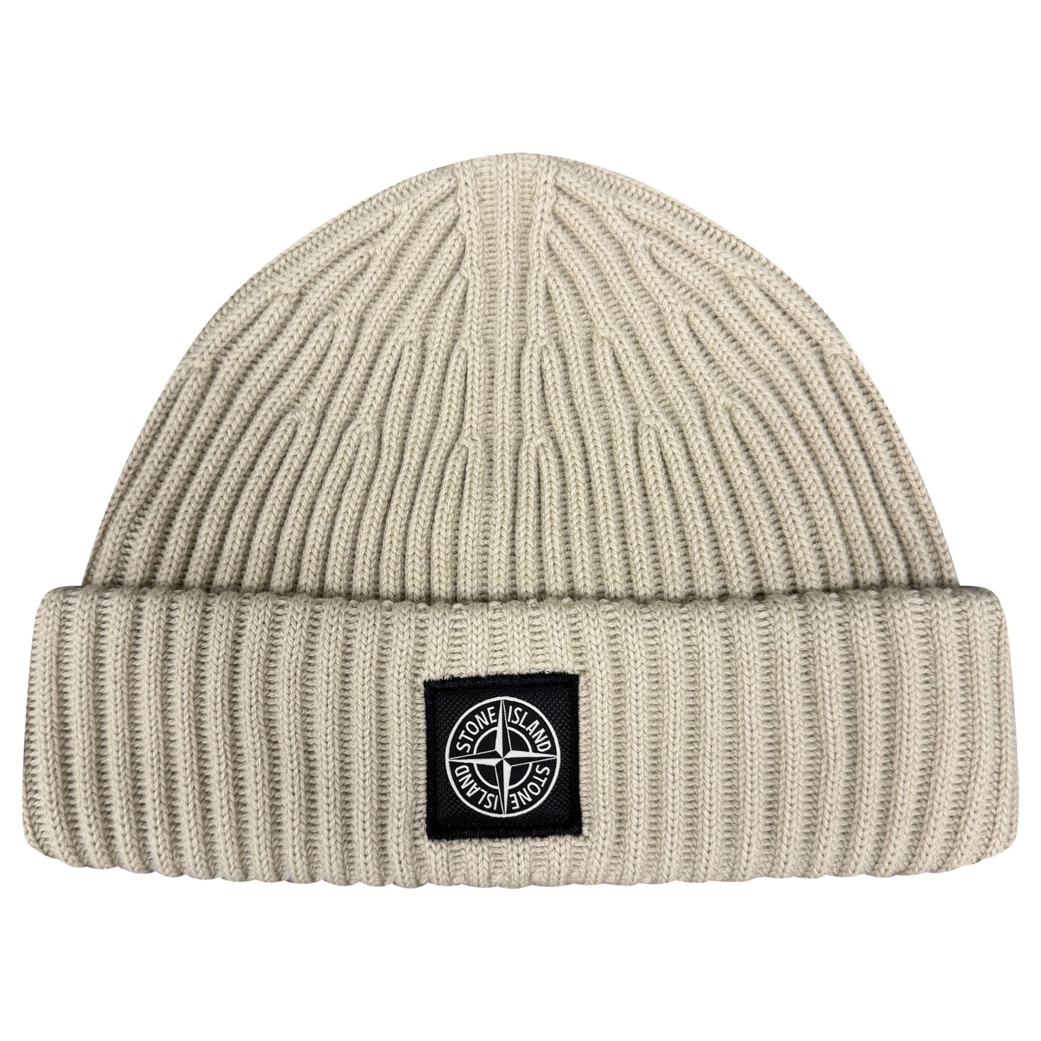 Color variation of Thick Ribbed Wool Beanie Hat Beige