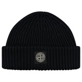 Stone Island Thick Ribbed Wool Beanie Hat Black - Boinclo - Outlet Sale Under Retail