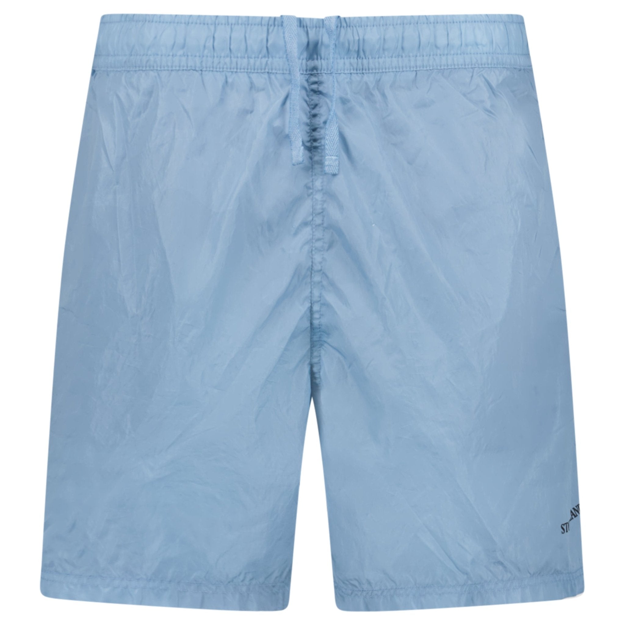 Color variation of Stone Island Water Reactive Faded Camo Nylon Swim Shorts in Dust Blue