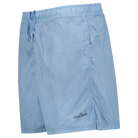 Stone Island Water Reactive Faded Camo Nylon Swim Shorts in Dust Blue - Boinclo - Outlet Sale Under Retail