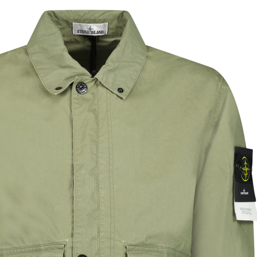 Stone Island Waxed Pigment Cotton Tela Jacket in Military Green - Boinclo - Outlet Sale Under Retail