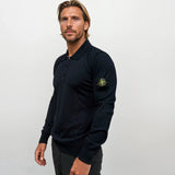 Stone Island Wool Polo - Shirt Navy - Boinclo - Outlet Sale Under Retail