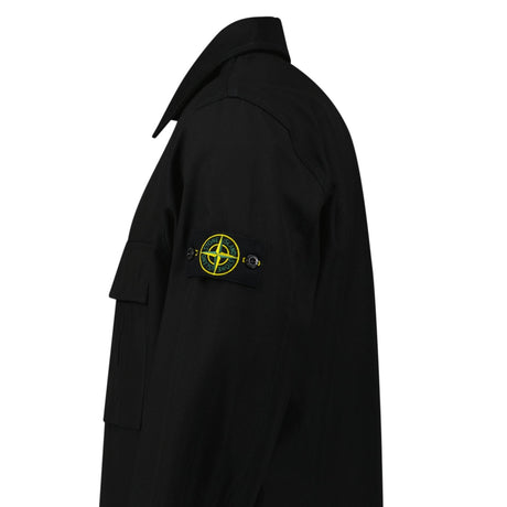 Stone Island Zip Panama Cotton Overshirt in Black - Boinclo - Outlet Sale Under Retail