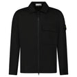 Stone Island Zip Panama Cotton Overshirt in Black - Boinclo - Outlet Sale Under Retail