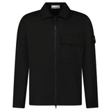 Stone Island Zip Panama Cotton Overshirt in Black - Boinclo - Outlet Sale Under Retail