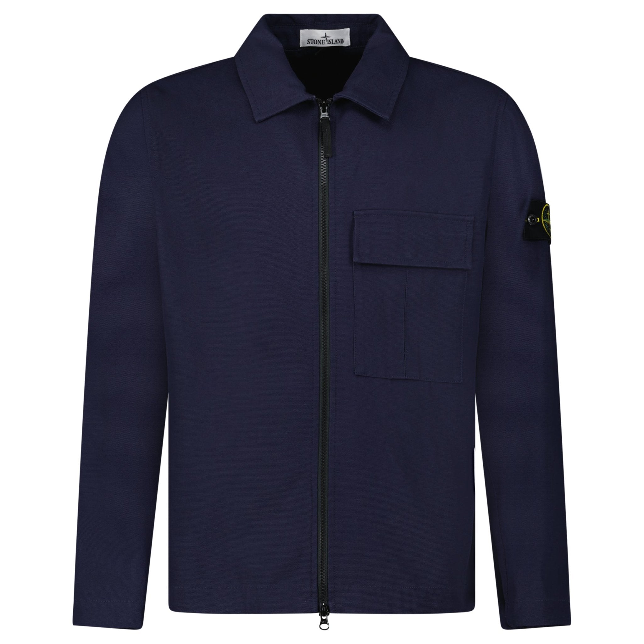 Color variation of Stone Island Zip Panama Cotton Overshirt in Navy