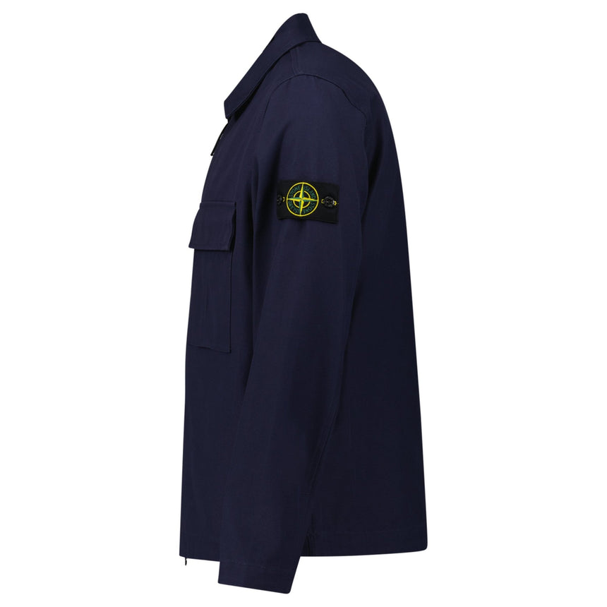 Stone Island Zip Panama Cotton Overshirt in Navy - Boinclo - Outlet Sale Under Retail