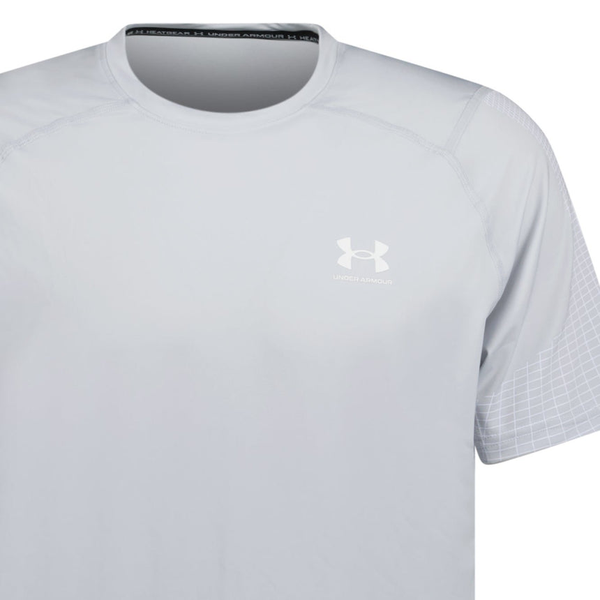 Under Armour HG Armour Fitted NVLTY Short Sleeve T-Shirt Grey - Boinclo - Outlet Sale Under Retail