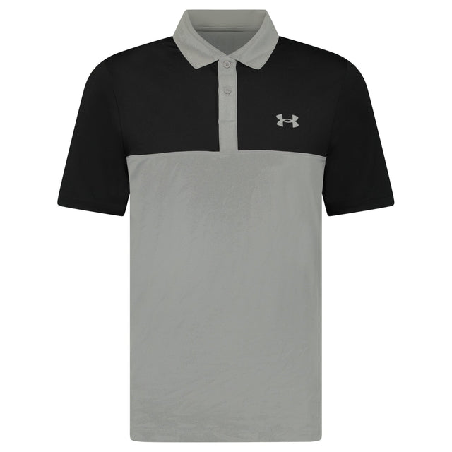 Under Armour Performance Golf Block Stripe Polo Black/Grey - Boinclo - Outlet Sale Under Retail