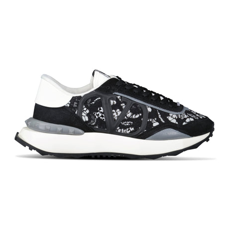 Valentino Garavani Mesh Lace Runner Trainers Black & White - Boinclo - Outlet Sale Under Retail