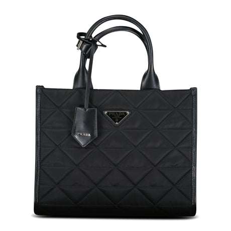 (Womans) PRADA MEDIUM RE-NYLON SHOPPING BAG BLACK - Boinclo ltd - Outlet Sale Under Retail