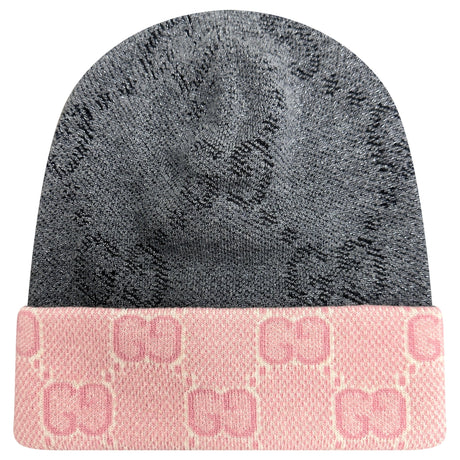 (Womens) Gucci GG Beanie Grey Glitter & Pink - Boinclo ltd - Outlet Sale Under Retail