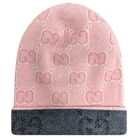 (Womens) Gucci GG Beanie Grey Glitter & Pink - Boinclo ltd - Outlet Sale Under Retail