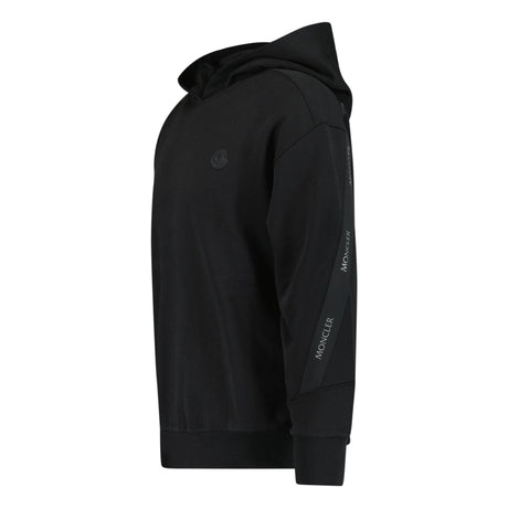 (Womens) Moncler Black Logo Ribbon Hoodie Black - Boinclo ltd - Outlet Sale Under Retail