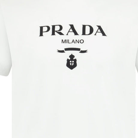 (Womens) Prada Logo Jersey T - Shirt White - Boinclo ltd - Outlet Sale Under Retail