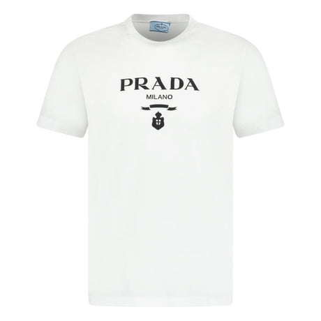 (Womens) Prada Logo Jersey T - Shirt White - Boinclo ltd - Outlet Sale Under Retail