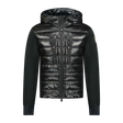 Moncler Grenoble 'Maglia Cardigan' Tricolour Band Hooded Jacket Black - Boinclo ltd - Outlet Sale Under Retail