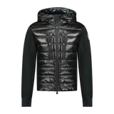Moncler Grenoble 'Maglia Cardigan' Tricolour Band Hooded Jacket Black - Boinclo ltd - Outlet Sale Under Retail
