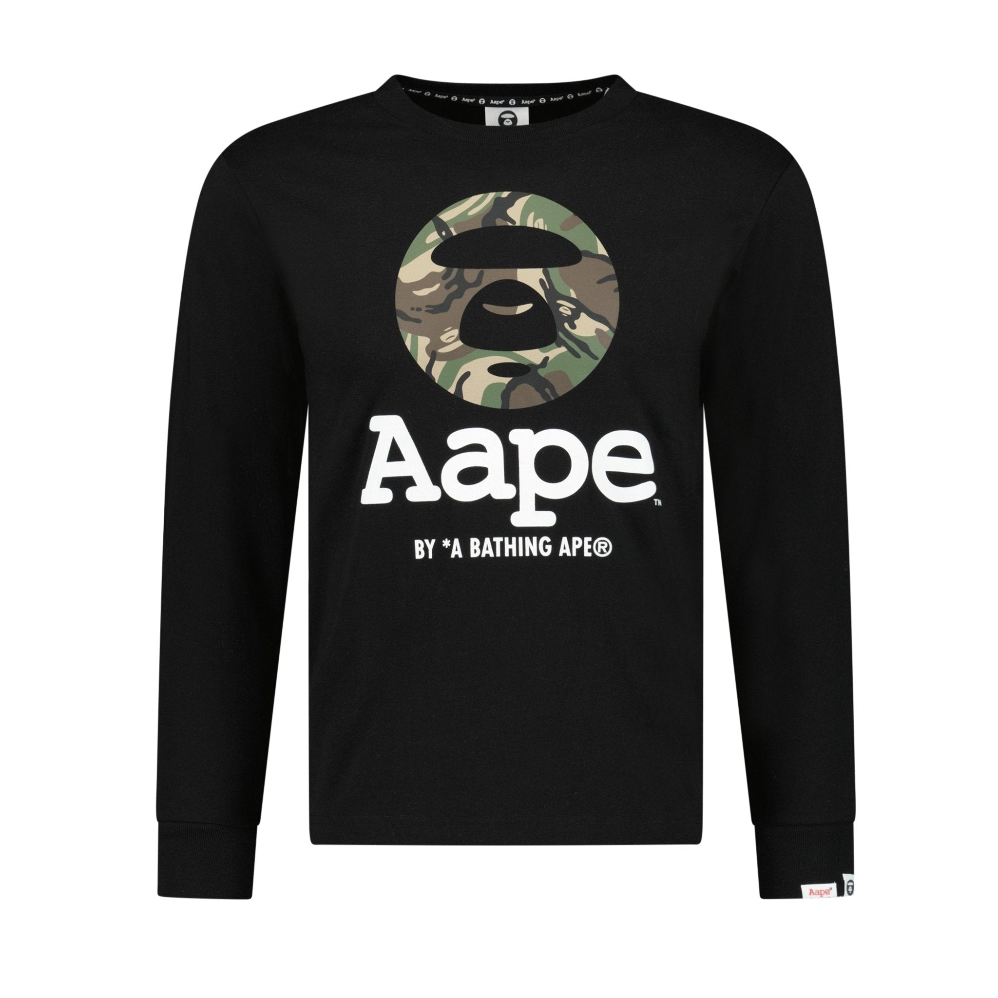 AAPE Mix Camo Moon Face OG T-Shirt Black | Boinclo ltd | Outlet Sale