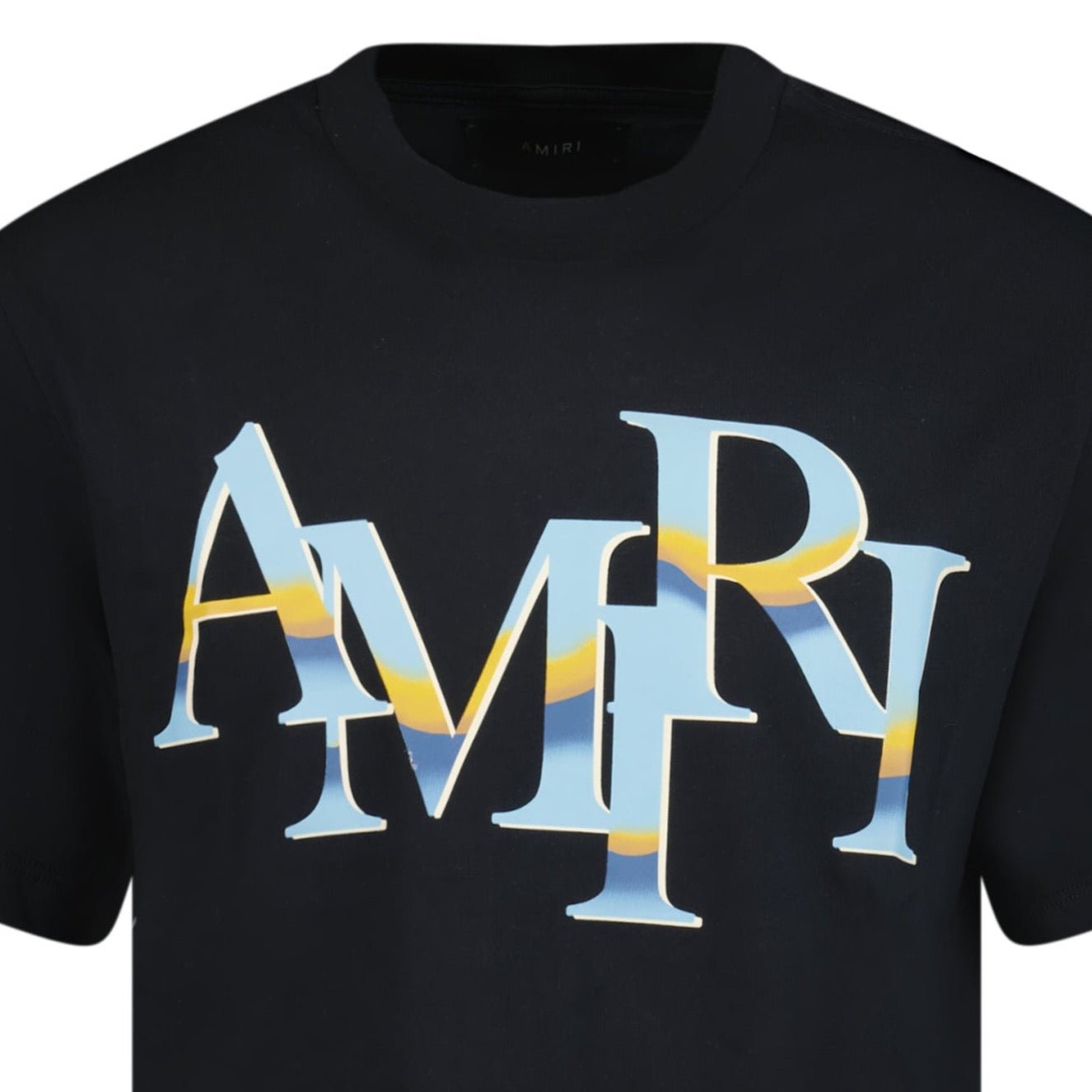 AMIRI スタガードクローム Tシャツ ブラック 洗練デザイン Amiri Staggered Chrome Print T-Shirt Black - Outlet Sale