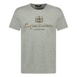 Aquascutum Chest Check Logo T-Shirt Grey - Boinclo ltd - Outlet Sale Under Retail