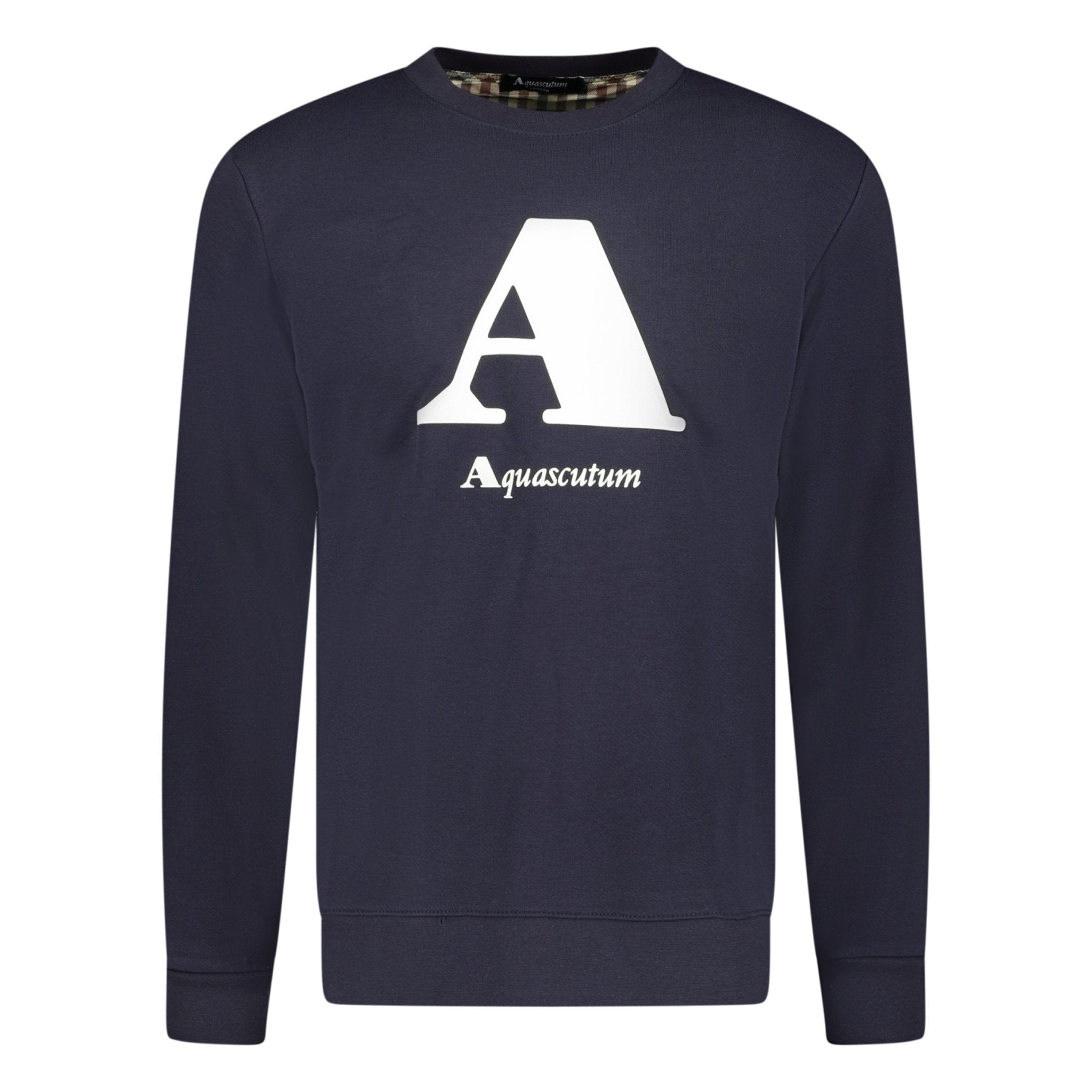 Aquascutum Chest Logo Sweatshirt Navy