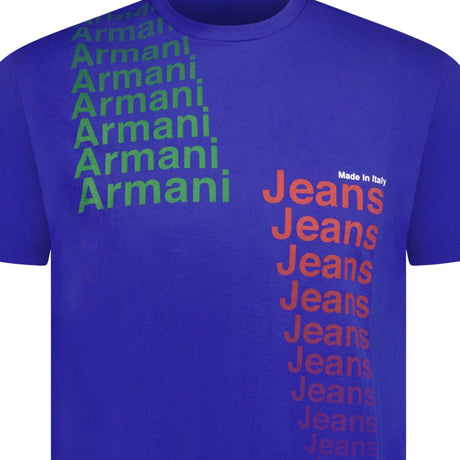 Armani Jeans Logo T-Shirt Blue - Boinclo ltd - Outlet Sale Under Retail